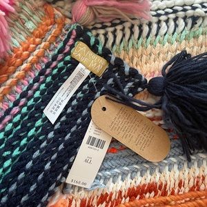 NWT Anthropologie Caroline K Rainbow tassel scarf